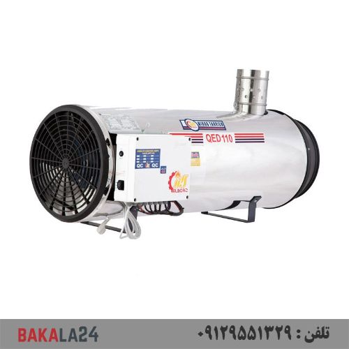 جت‌هیتر دوگانه سوز ‌دودکش‌دار نیرو تهویه البرز مدل QED-110