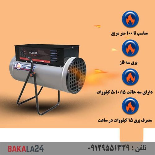 هیتر برقی سه فاز نیرو تهویه البرز مدل NE-15
